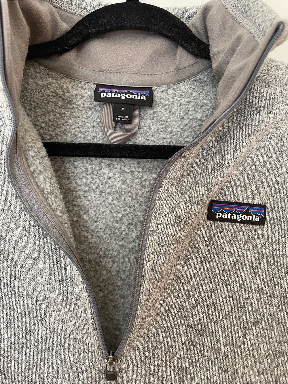 Patagonia Half-Zip Fleece Sweater - Light Gray Heather